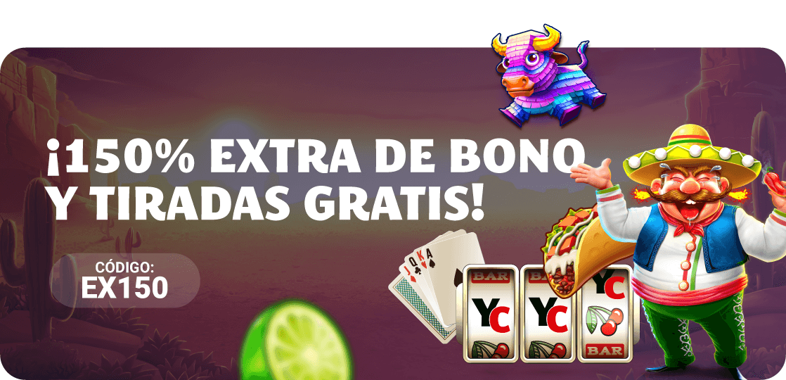 150% extra con 20 tiradas gratis en YoCasino